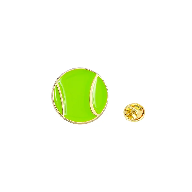 Metal Enamel Sports Brooch Pins Ball Soccer Volleyball Basketball Tennis Brooches Badge For Women Men Sportsman Clothes Jewelry