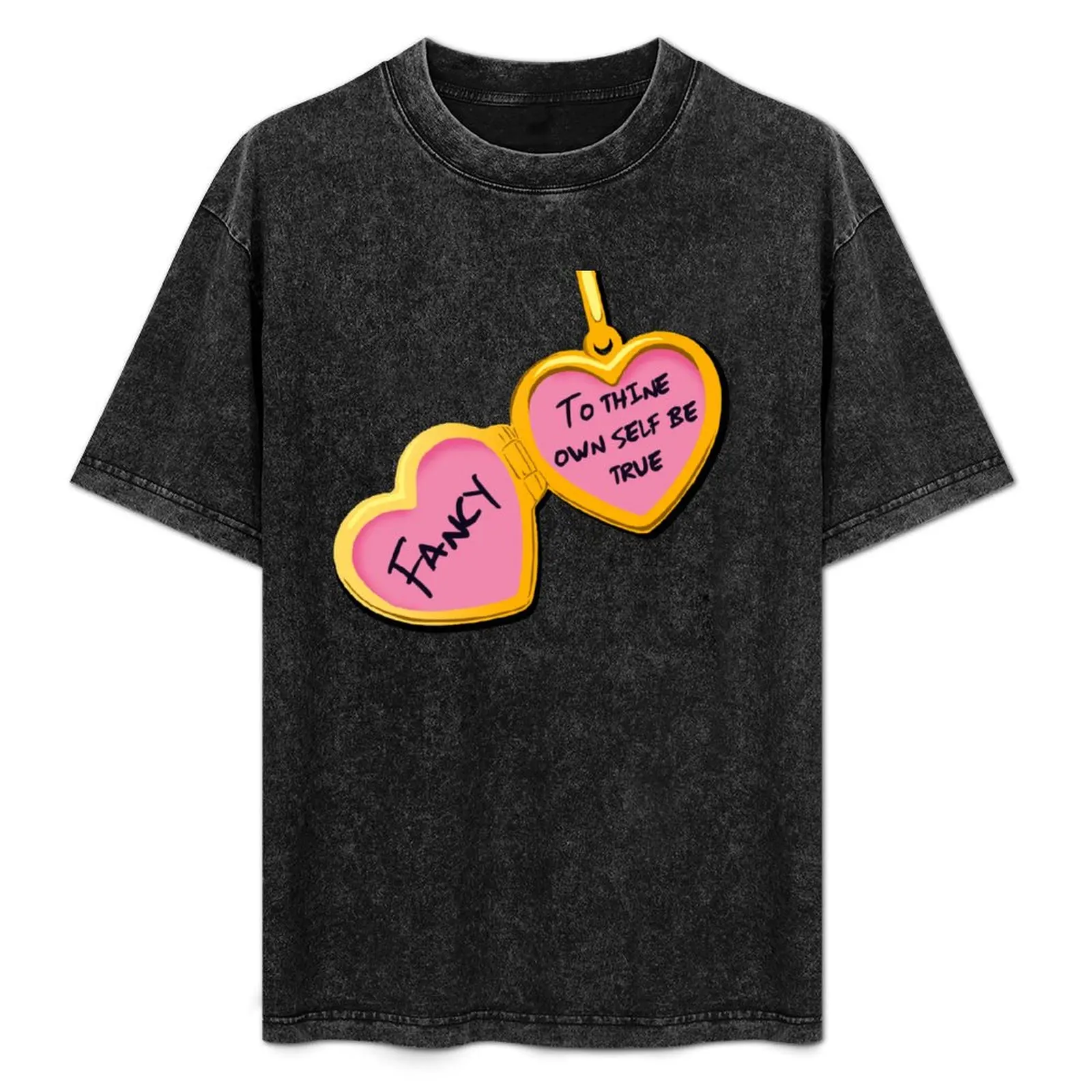 

Fancy, To Thine Own Self Be True: Locket T-Shirt Casual Pattern Print Tee Shirt