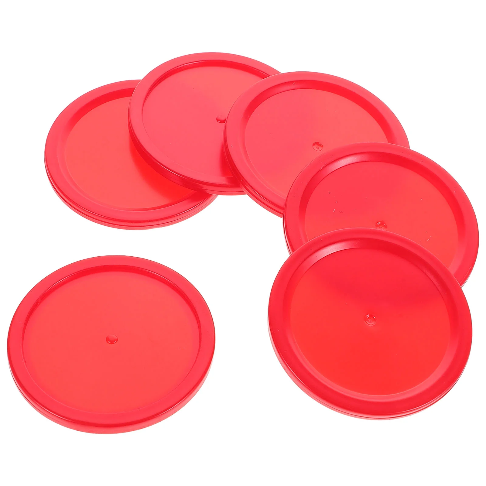 6 Pcs Hockey Table Plastic Accessories Ice Pucks Desktop Supplies Replacement Round Game