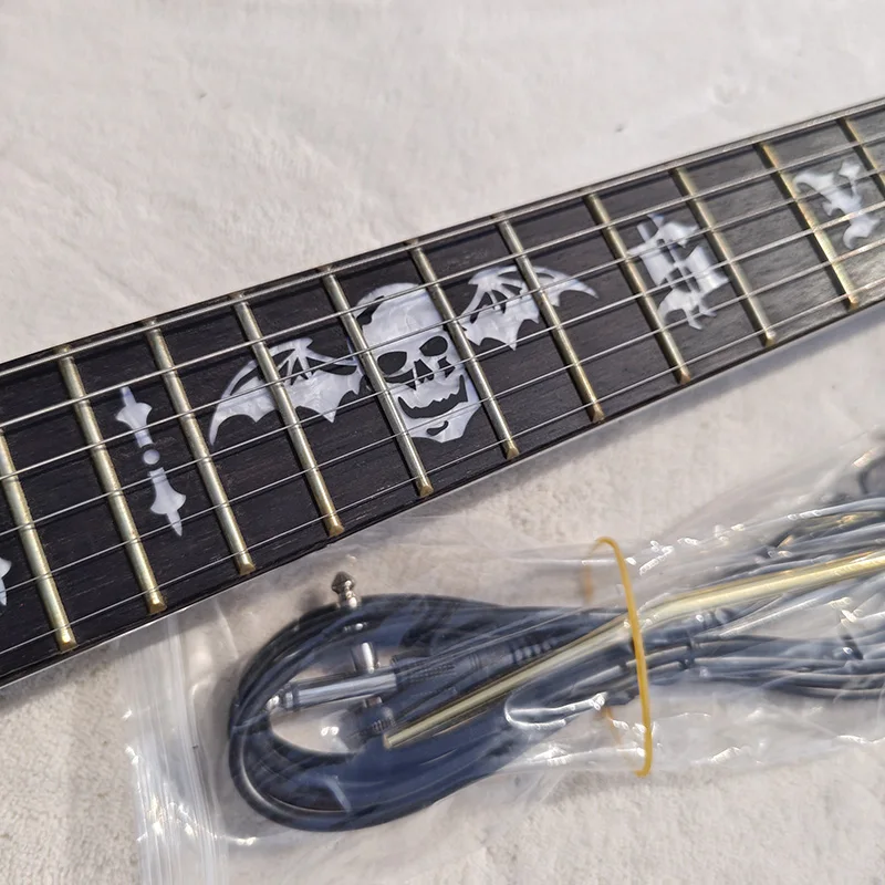 High quality electric guitar, Gold Strip Matador， with patterned body. In stock, fast shipping