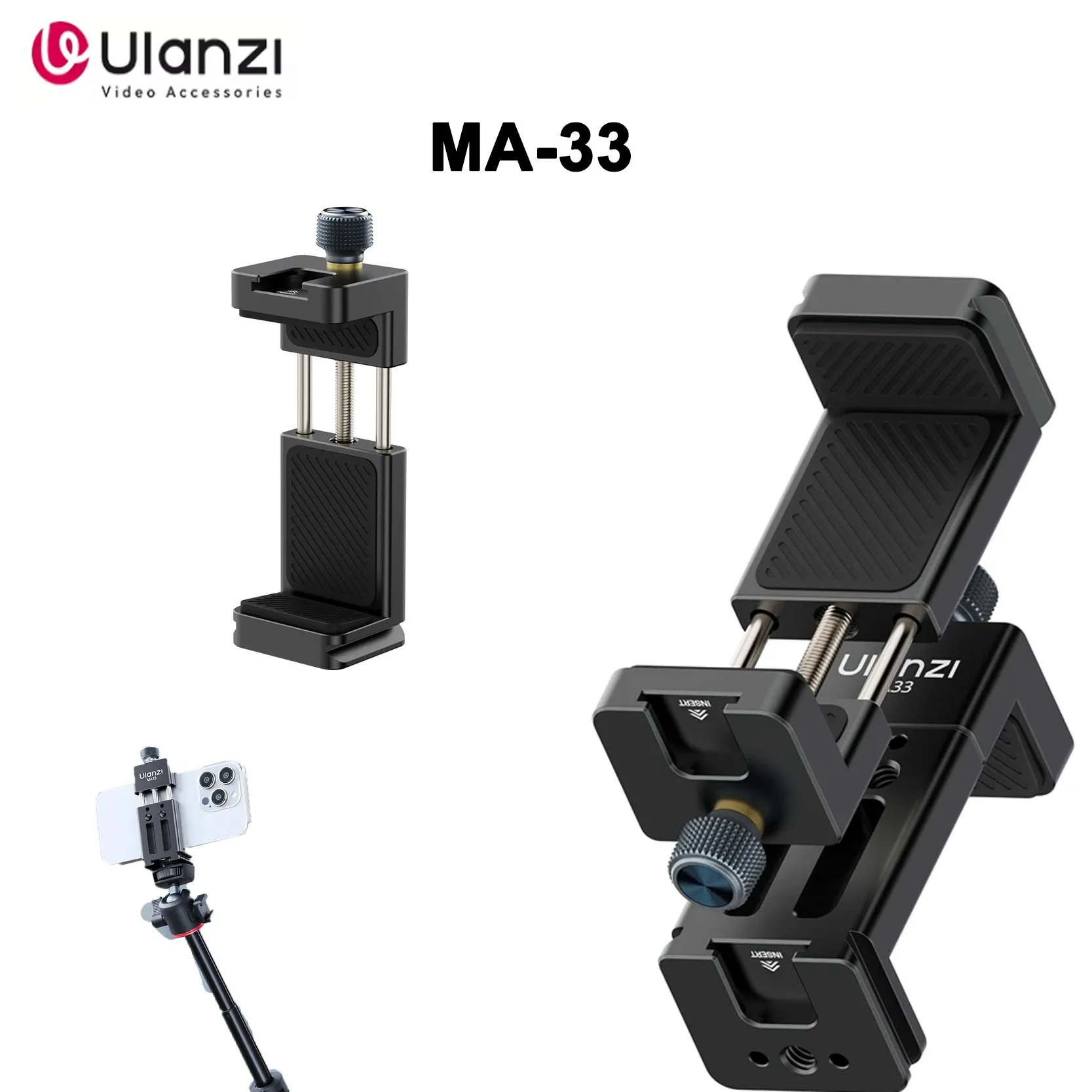 

Оригинальное швейцарское крепление для телефона Ulanzi MA33 Arca с холодным башмаком для фотографии, видеоблогов, прямой трансляции