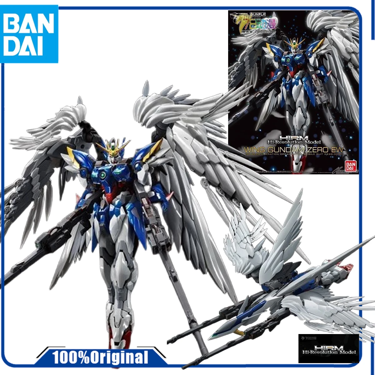 

BANDAI ORIGINAL HIRM REGULAR EDITION XXXG-00W0 ZERO FLYING WING UP TO EW VER Anime Action Figure Assembly Model Toys