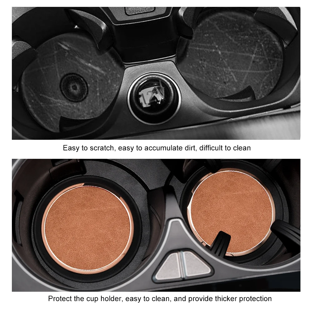 For Lexus F sport RX330 IS250 GX RX450h IS350 UX Car Cup Holder Coaster Anti-slip Water-proof Cup Mat Car Interior Accessories view 2