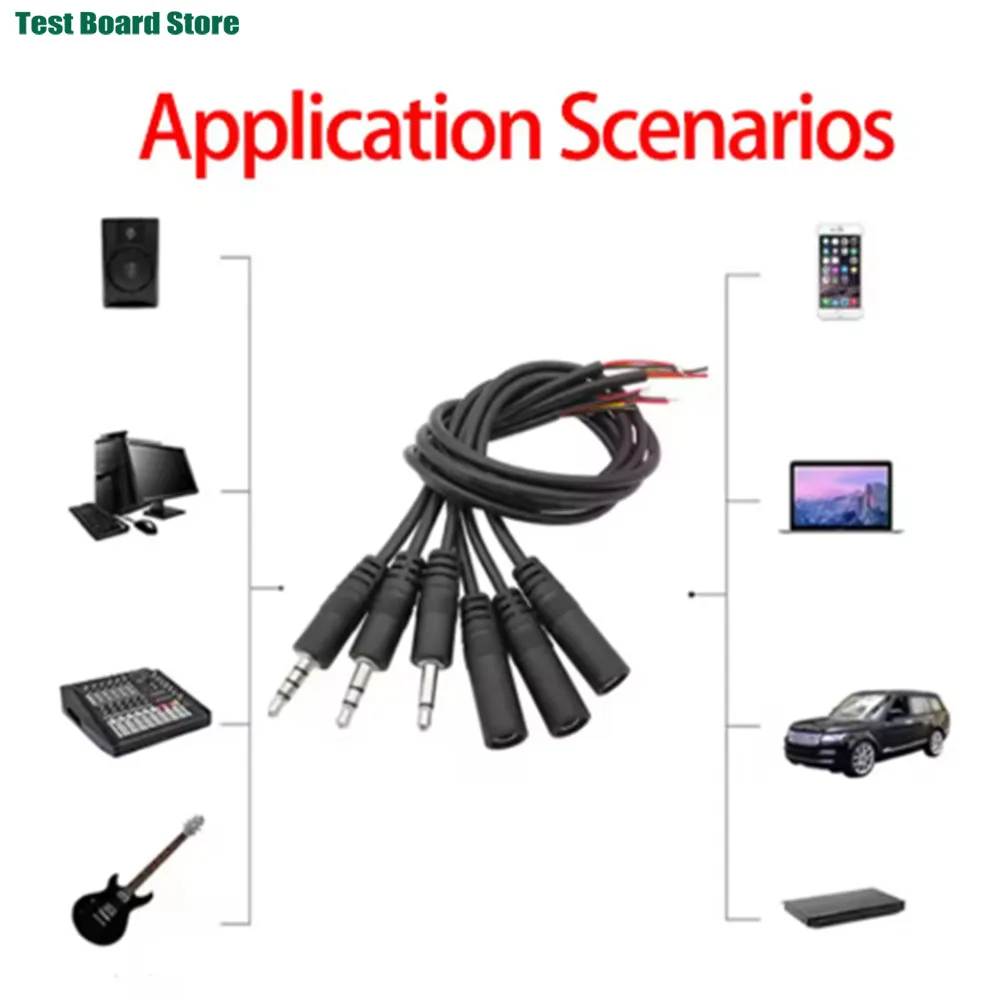 1//3/5Pcs 2.5mm 3.5mm Mono Stereo Audio Cable Male Female Plug Connector 2/3/4Pin Extension Wire DIY Earphone Mic Repair Cable