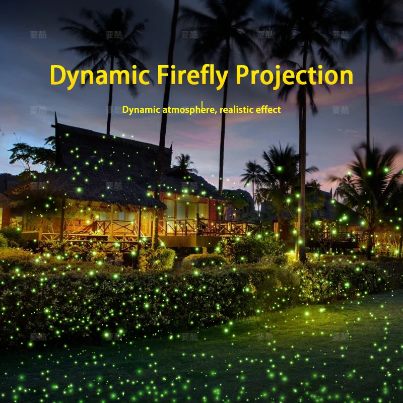 

Dynamic firefly starry sky laser projection lamp outdoor epoxy resin lamp community park lawn lighting waterproof laser lamp