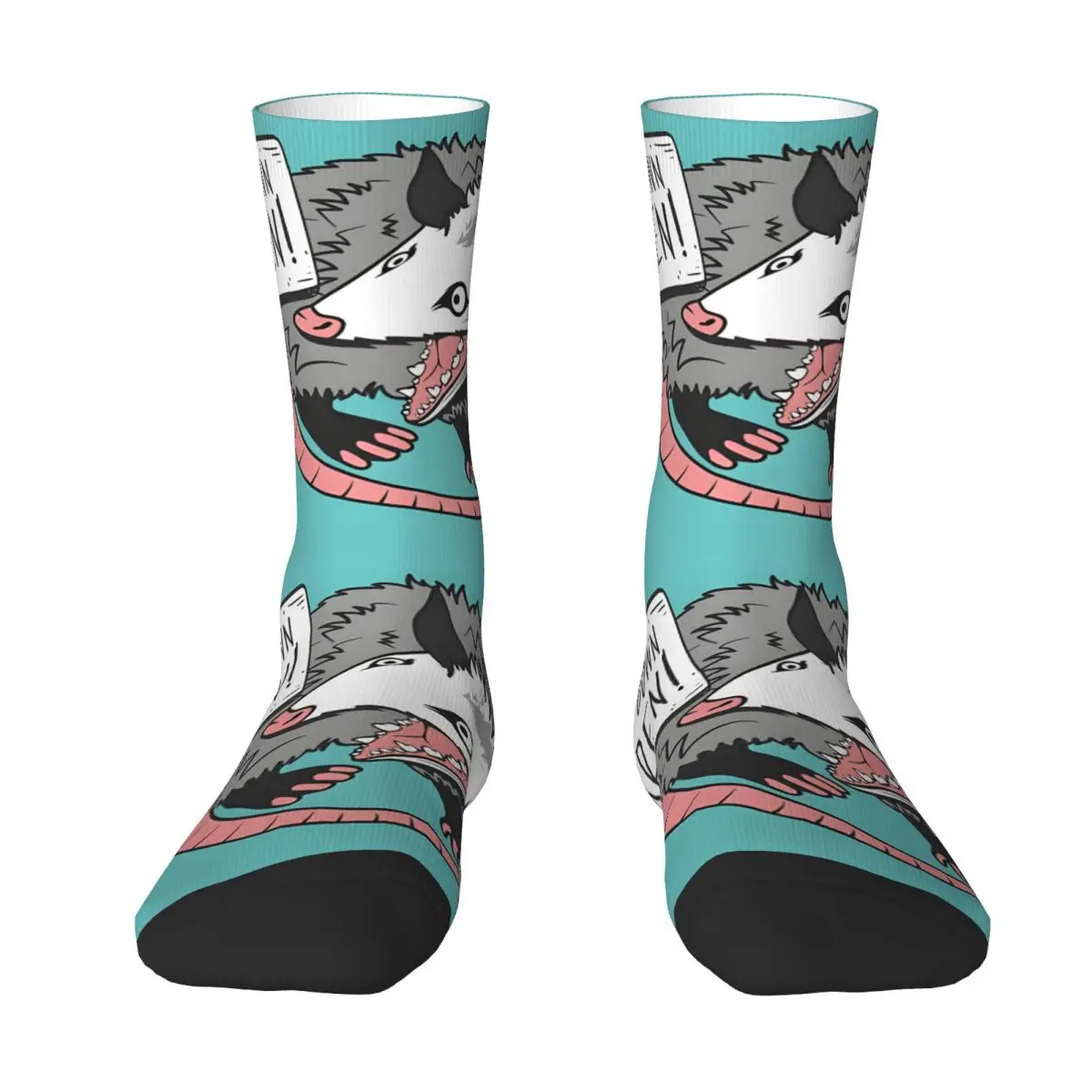 Funny Happy Sock for Men Calm Down Karen Possum Harajuku Quality Pattern Printed Crew Sock Novelty Gift