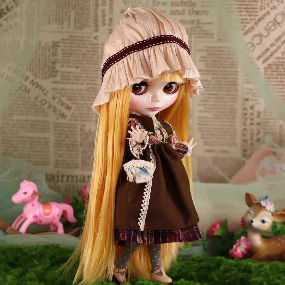 ICY DBS ブライスドール プリンセスドレス レインボーヘアカラー フェアスキン マットフェイス 30cm BJDドール 服付き 女の子向け フェスティバルギフト