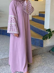 Dubai Islamic kimono Ramadan Modest Abayas Full Sleeve Modest Prayer Dresses Embroidery Kaftan For Women Robe Clothing Musulmane