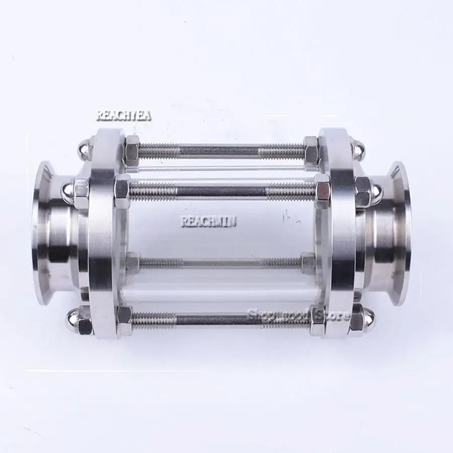 

Brewing Diopter 3" Tri Clamp x 76mm Pipe OD SUS 304 Stainless Steel Sanitary Flow Sight Glass Homebrew Beer