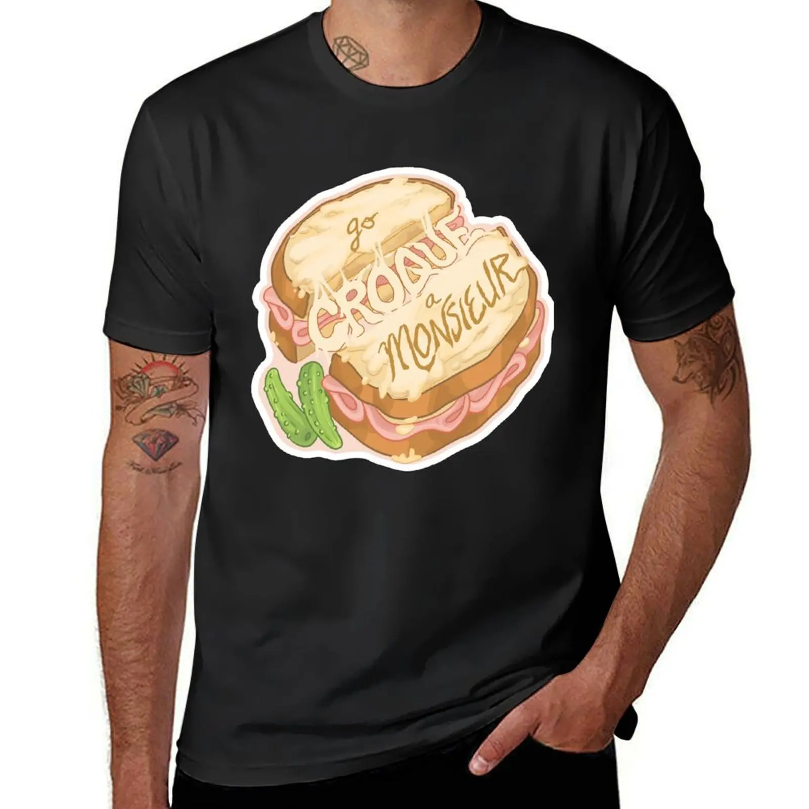 Go Croque a Monsieur T-Shirt boys whites anime clothes sweat tshirts for men