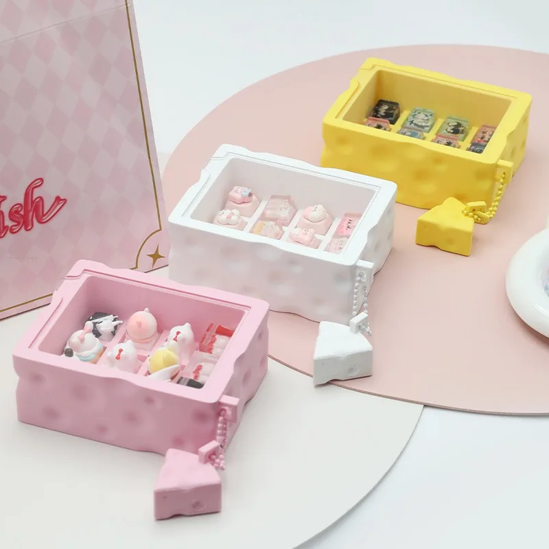 

Cheese Keycap Storage Box Customized High Transparency Acrylic Dustproof Keycap Storage Box for Mechanical Keyboard Accessories