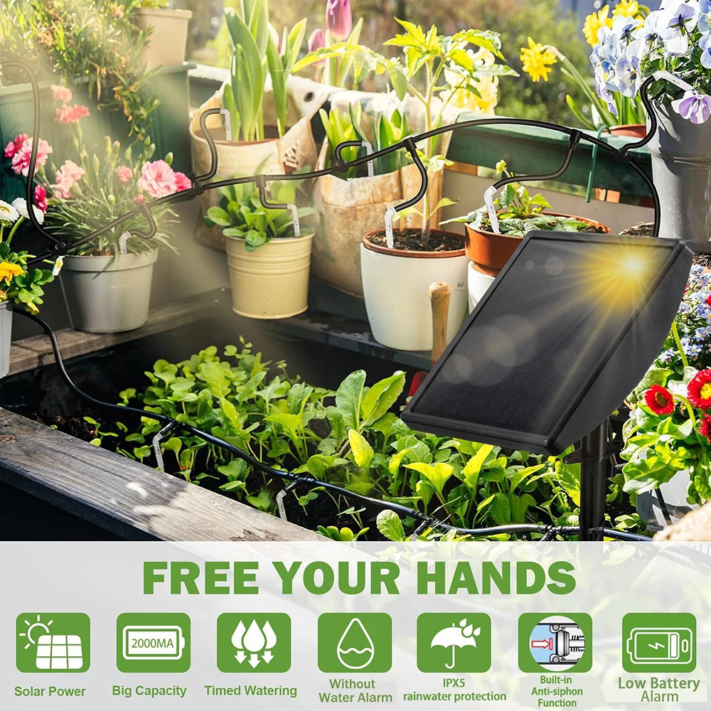 Solar Automatic Drip Irrigatio - đánh giá và giá Smart Garden System