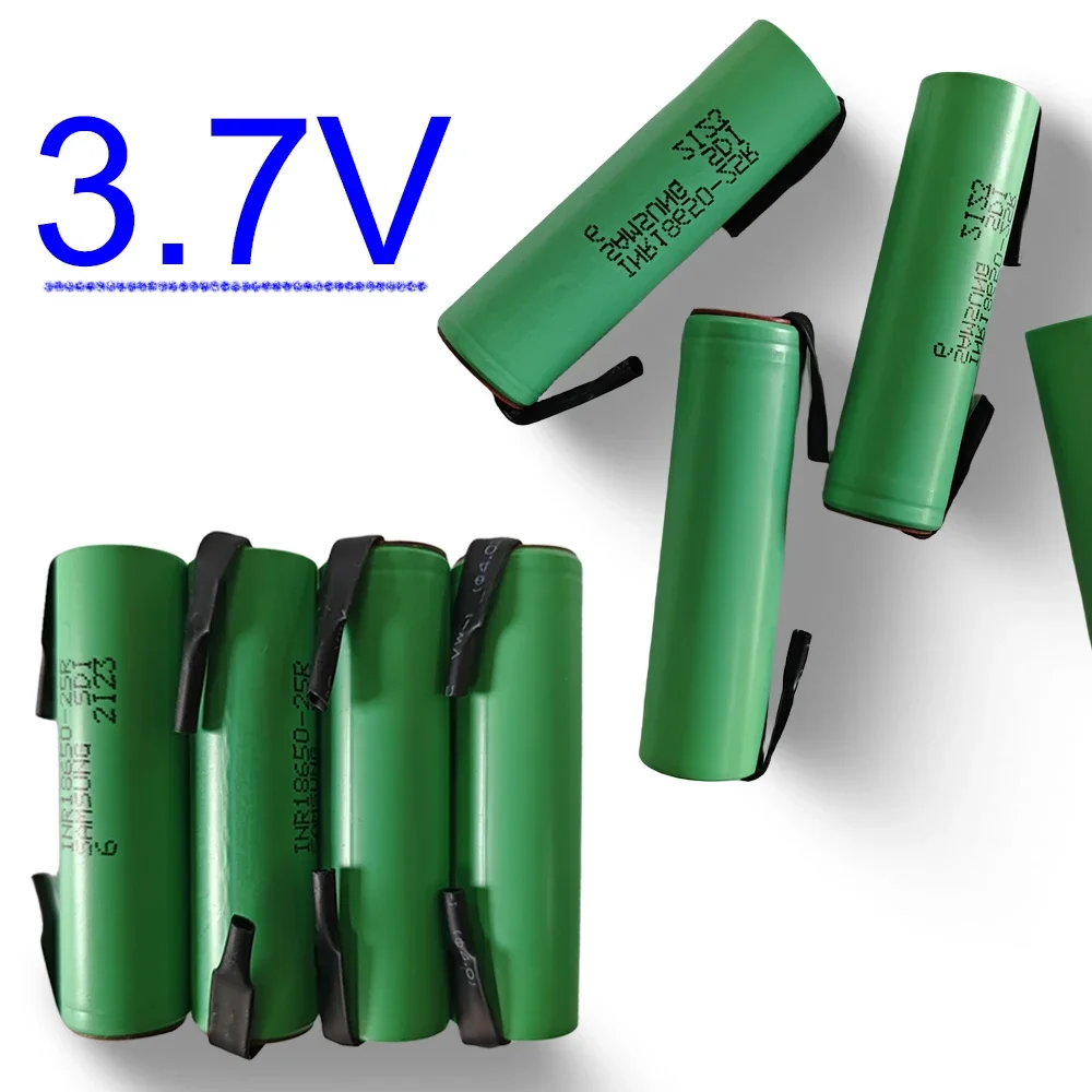 Bateria nova e original do poder especial, folha de níquel DIY, 18650, 2500mAh, INR18650-25R Output, 3.7V, 20A