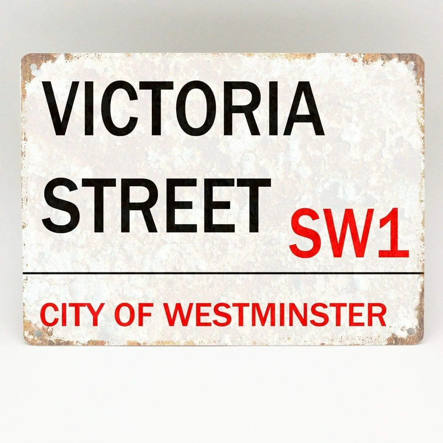 Victoria Metal Sign Street London Train Station Vintage Retro Door Wall Plaque Outdoor Decoration Plaque 8X12 inch sign