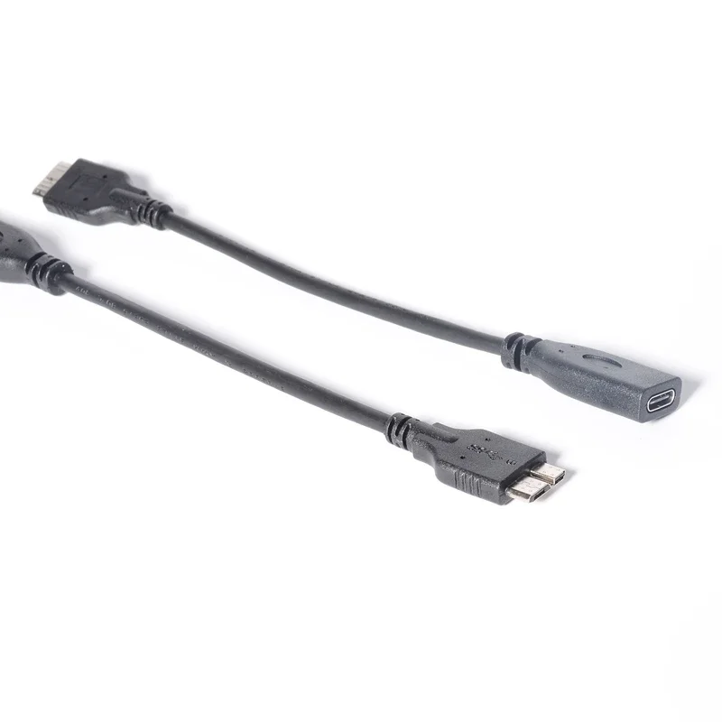 Micro B USB 3.0 «папа» на USB-C USB 3.1 Тип C «мама» Удлинительный кабель-адаптер для передачи данных для Macbook Tablet 10 см