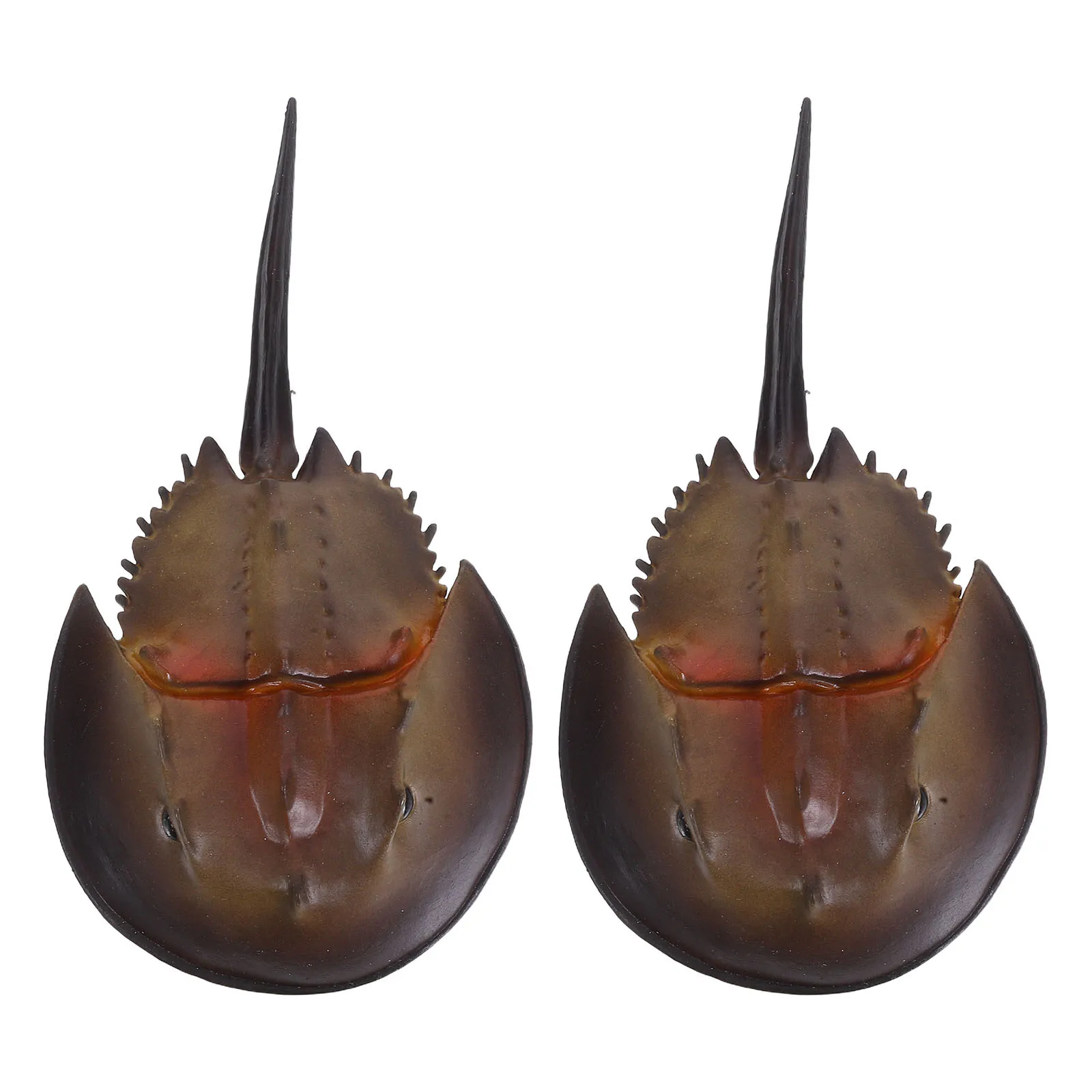 

2pcs Ocean Animal 7 Inch Realistic Plastic Horseshoe Crab Figures For Kids Marine Life Playset Aquarium Decoration Sea Creature