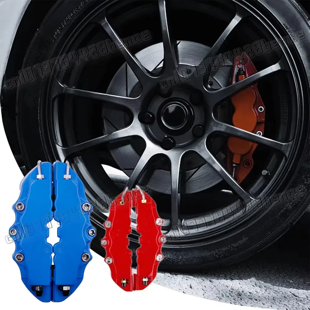 4x Car 3D Disc Brake Caliper Covers Front Rear M+S Racing Plastic Covers Case for 18.3-23.6