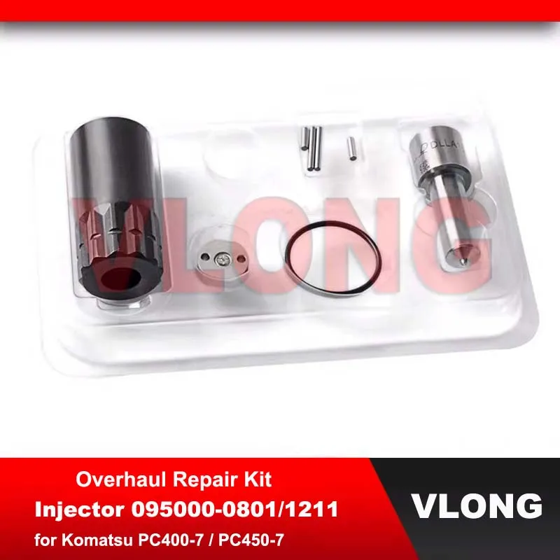 

Common Rail Injektor Repair Parts Diesel Injector Overhaul Kit For Komatsu SA6D125 PC400-7 PC450-7 095000-0801 1211 6156-11-3300