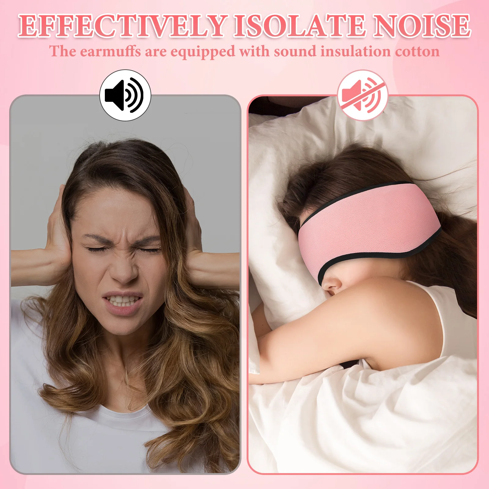 2 قطعة غطاء للأذنين النوم لينة خفيفة الوزن للحد من الضوضاء يغطي الأذن للبالغين الرجال النساء مريحة تناسب النوم تدفئة الأذن #6