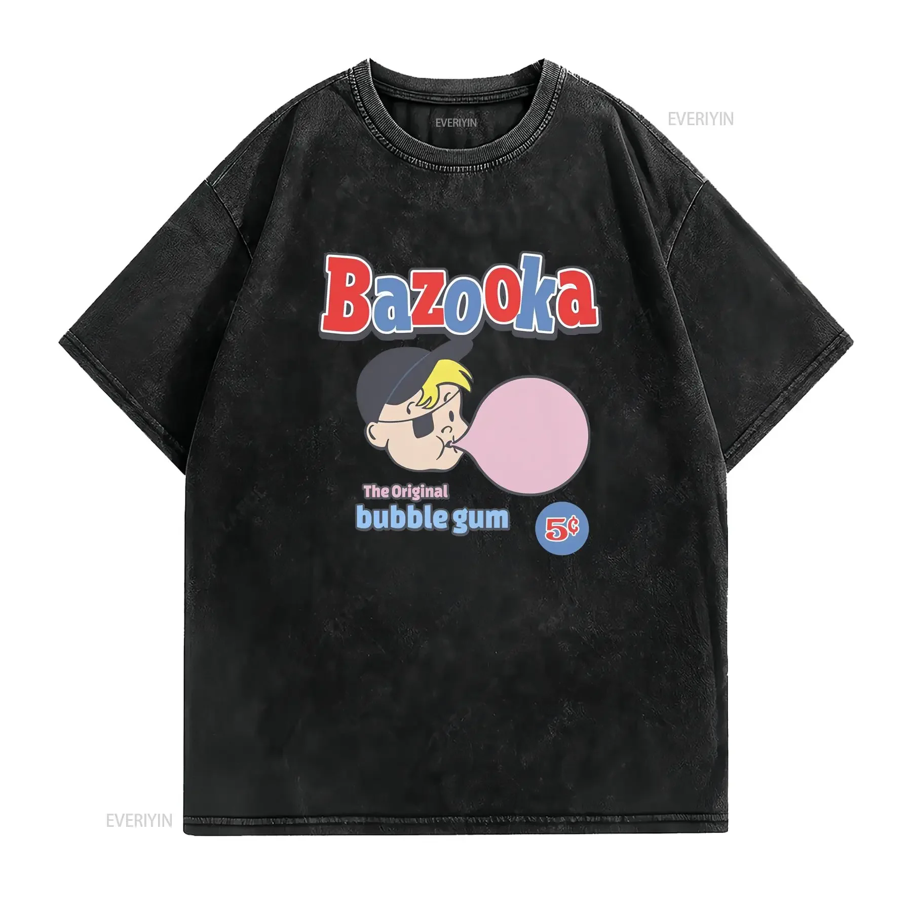 80's Retro Tuck Shop Treat Bubble Gum T shirt Adult  Nostalgic Top Novelty  vintage Washed designer clothes Slightly Unisex