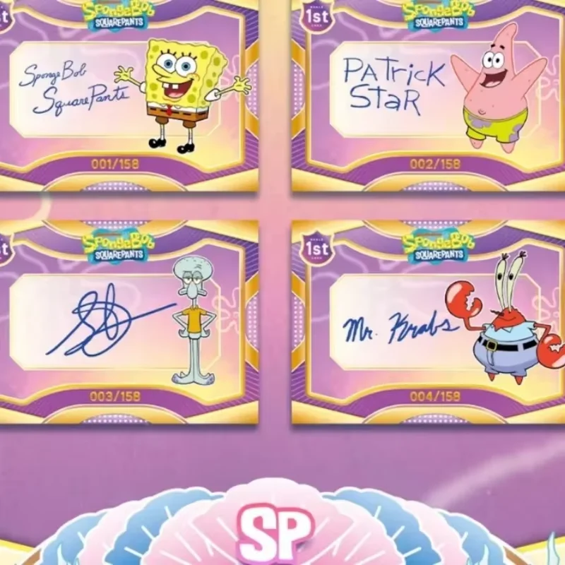 Official Licensed SpongeBob 25th Anniversary Limited Sealed Booster Box Rare Holo Trading Cards Patrick Star Collectible Gifts
