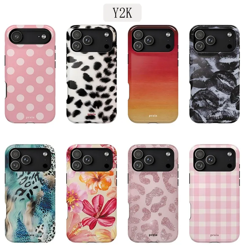Luxury Y2K Black Lip Print Phone Case for iPhone 17 16e 16 1