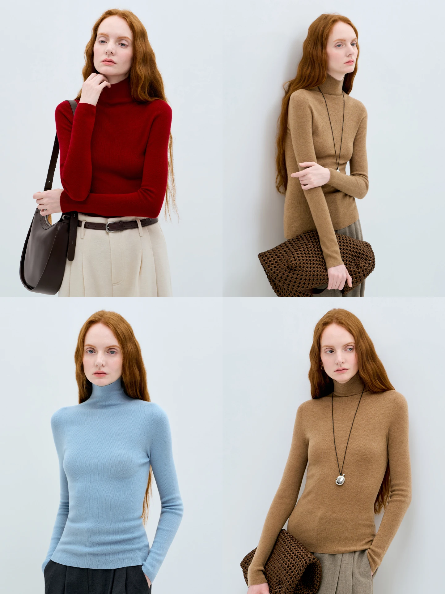 

LIMONN Camere Wool High Ne Sl Knitted Sweater Slim Fit Inner Wear Thermal Comfortable Women's Winter Faion Top