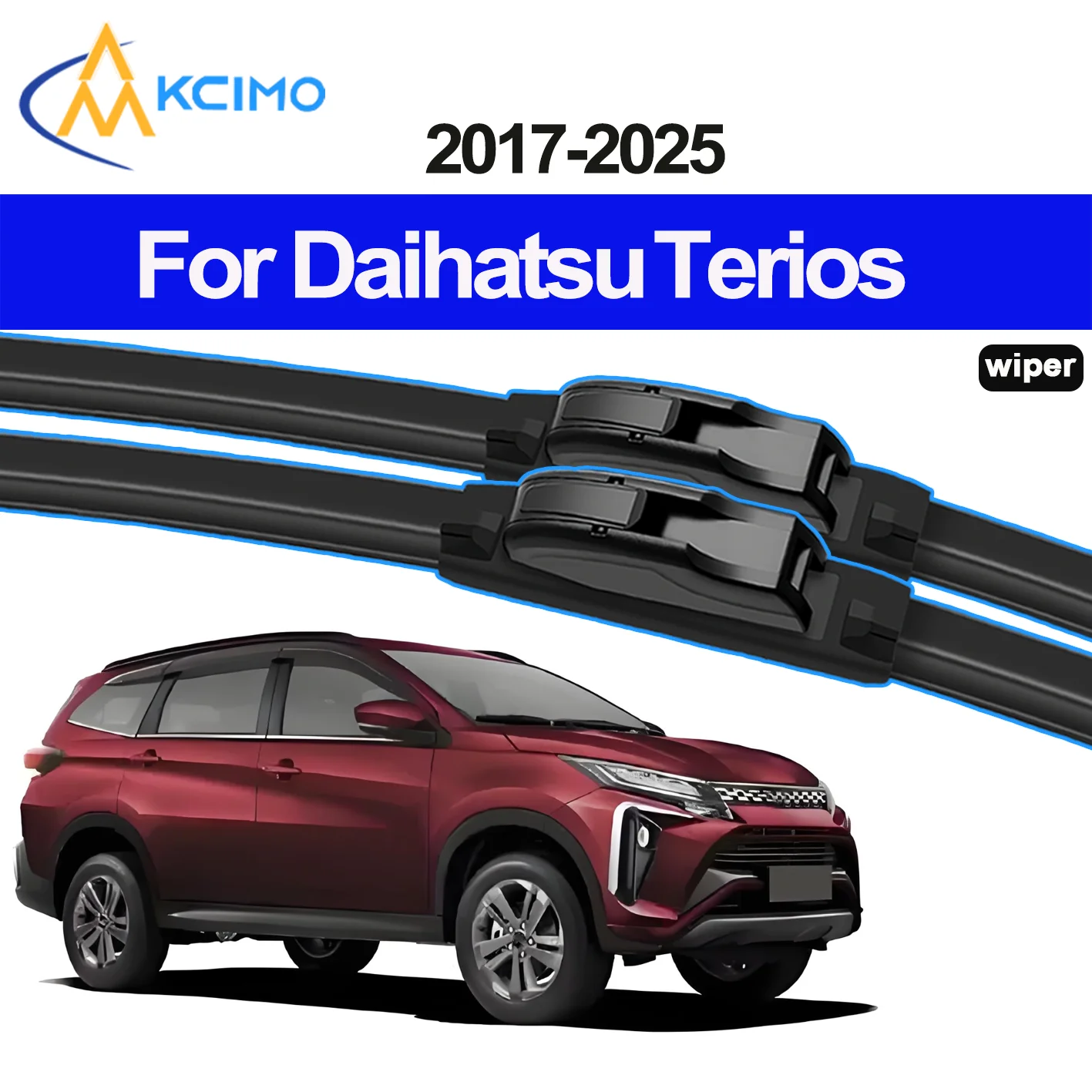 

KCIMO 2PCS New Wiper Blades for Daihatsu Terios F800/F850 2017-2025 Toyota Rush Perodua Aruz (Malaysia) Front Windshield Brushes