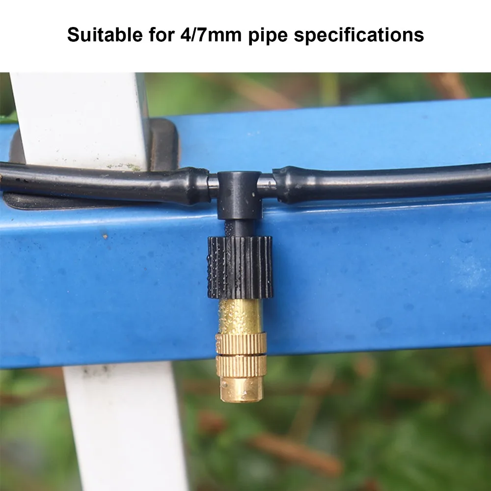 40pcs Removable Atomizing Nozzle Brass Easy Installation Drip Irrigation Nozzle Fine Mist Adjustable Misting Sprinkler