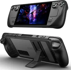 Kickstand Case for Steam Deck, Upgrade The Adjustable Angle Stand Steam Deck Cover TPU Protective Case for Valve Steam Deck