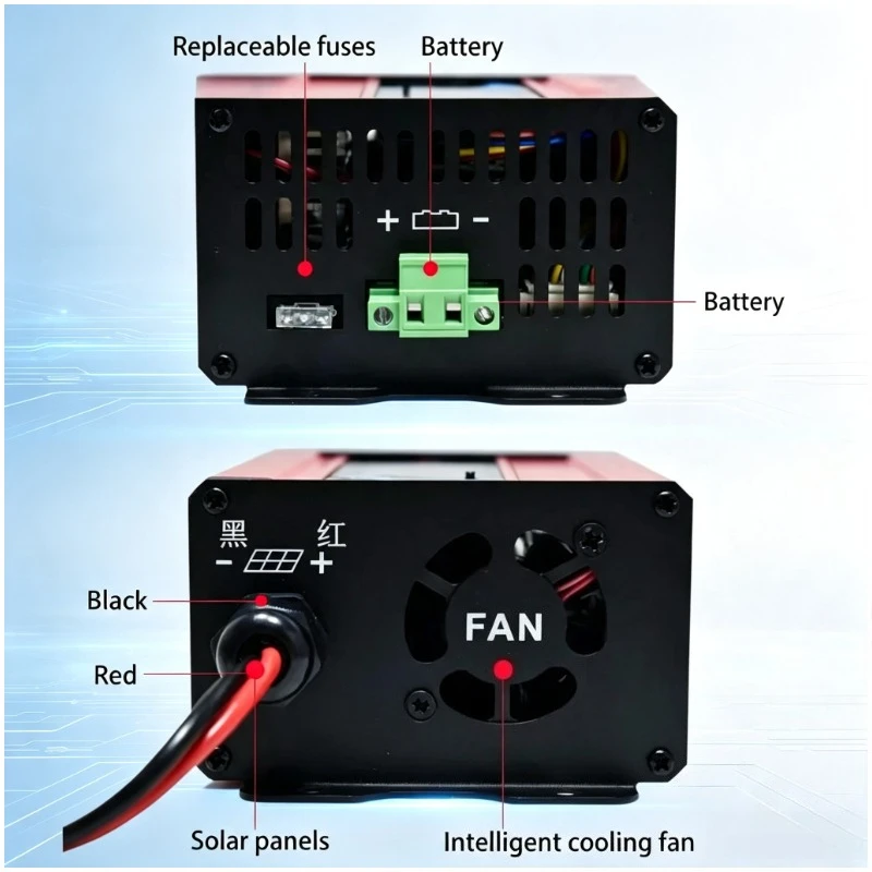 MPPT Boost Solar Charge Controller 48V 60V 72V, Step-Up Buck Module for Lithium Lead-Acid Battery, Photovoltaic Renewable Energy