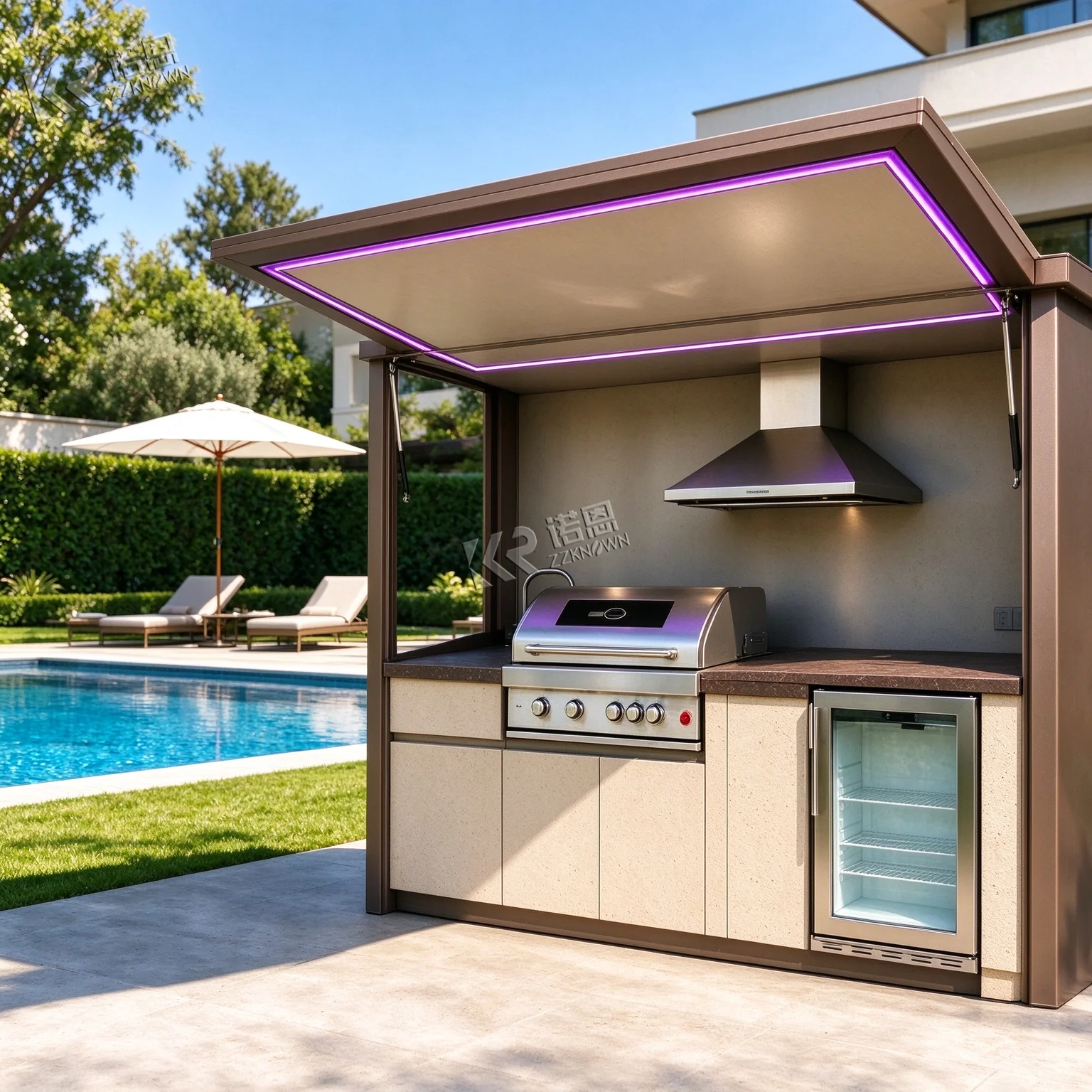 Tender Chicken Focused Robust Outdoor Kitchen For Seasoned Poultry Wing Grilling Outdoor Kitchen