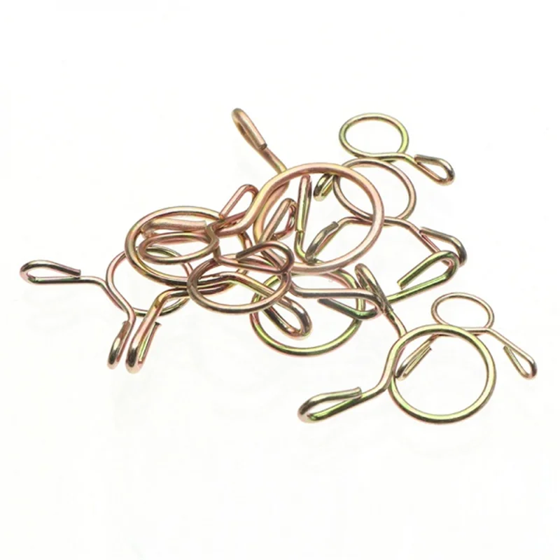 10/20/50pcs petrol hose spring clamps 5~14mm Zinc Plated Pipe Clips Fuel Line Petrol Pipe Fuel Hose Clamp for Motorcycle Boats