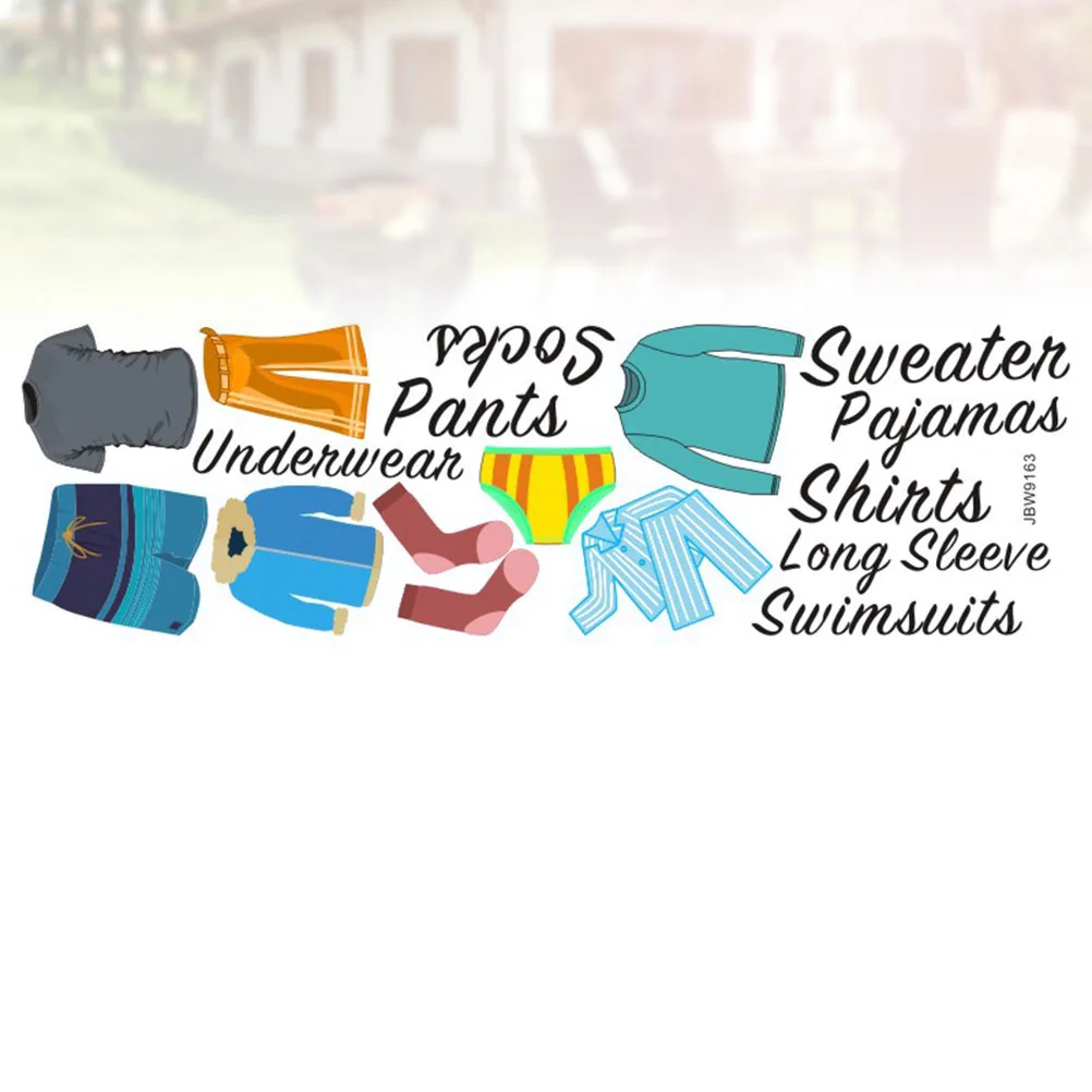 

Clothing Classification Stickers Apparel Clothes Decals Labels Colored Wardrobe Man PVC Self-adhesive