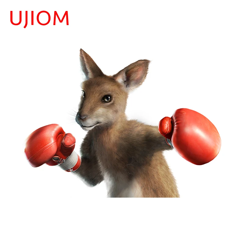 UJIOM 13cm X 9.9cm 3D Kangaroo Cartoon Peeker Wall Stickers Interesting Refrigerator Decal Kids Room Wallpapers Home Decor