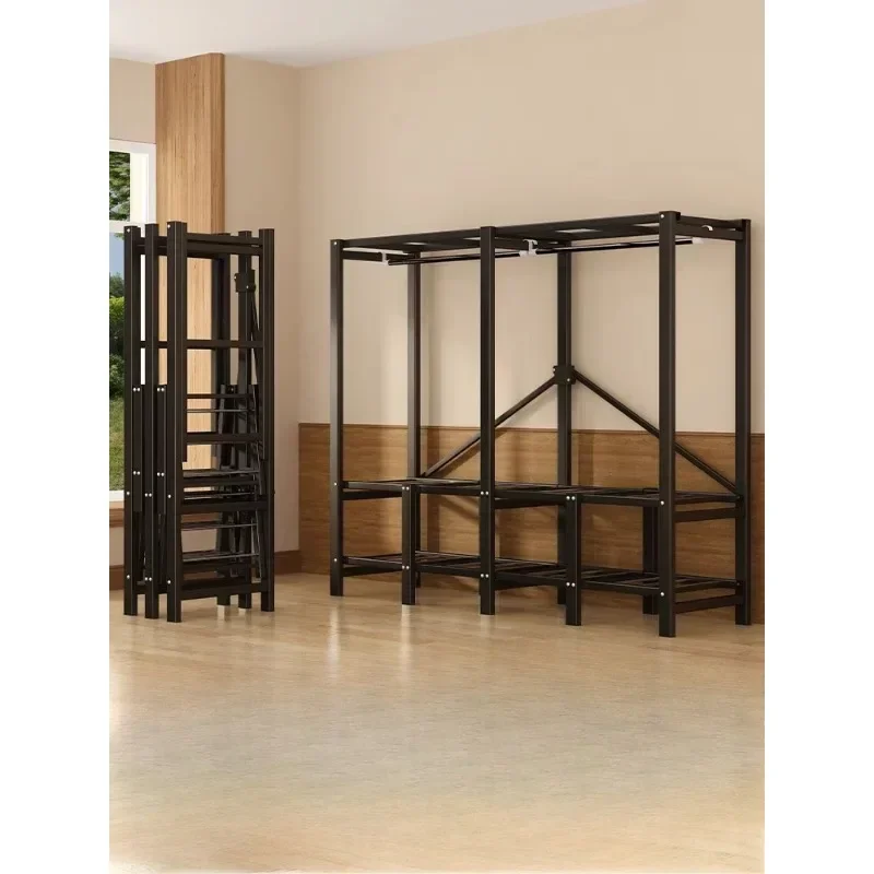 

Simple wardrobe household bedroom folding installation-free wardrobe rental housing economical all-steel frame strong and d