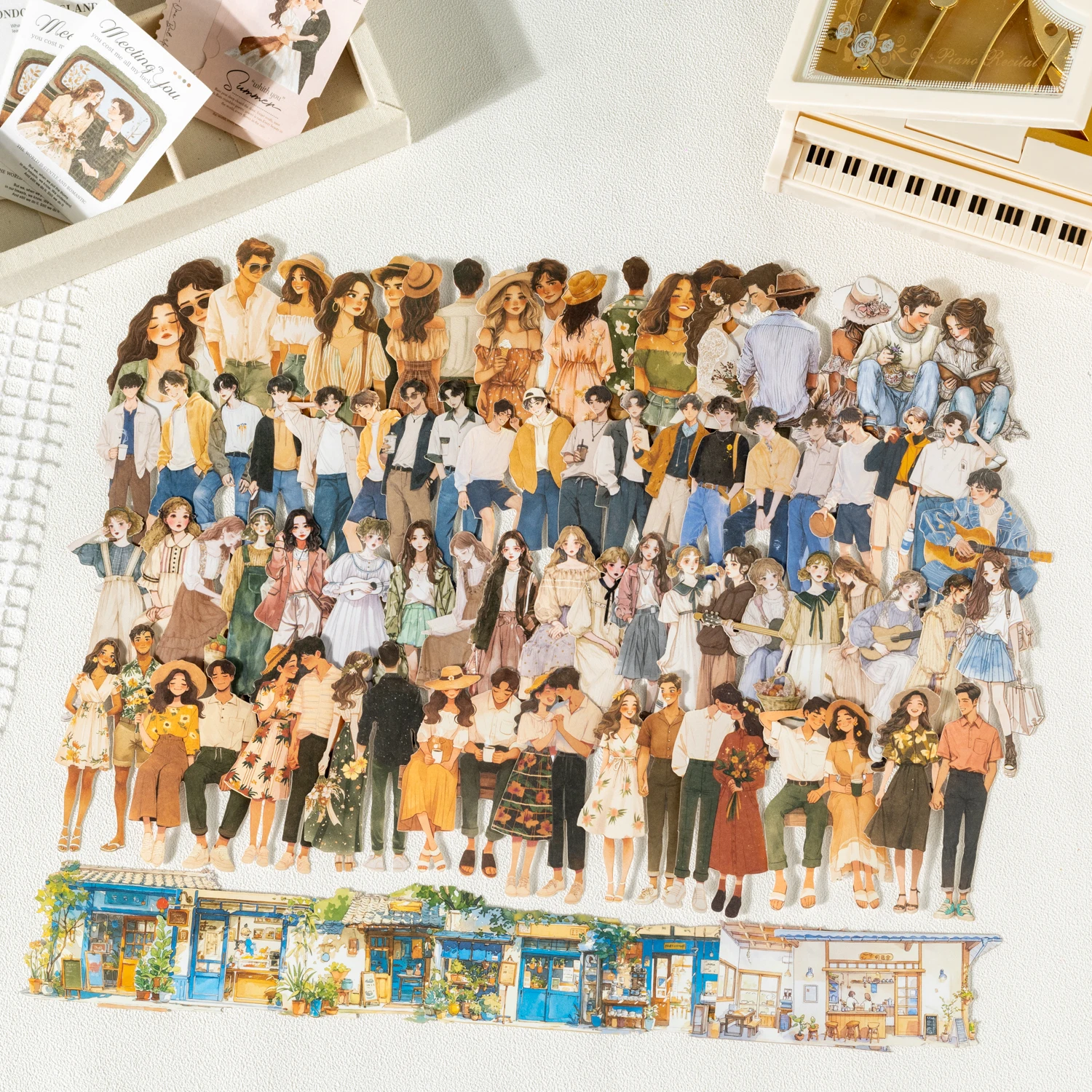 

Journal GO 100pcs Love Guide Scrapbooking DIY Material Pack with Material Papers Stickers for Journaling Card Planner Decoration