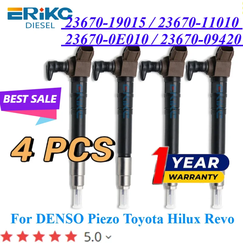 

4PC 23670-0E010 23670-19015 Дизельная форсунка 236700E010 Сопло двигателя 23670-11010 Для Piezo HILUX 1GD-FTV 2.8L Euro6 23670-09420