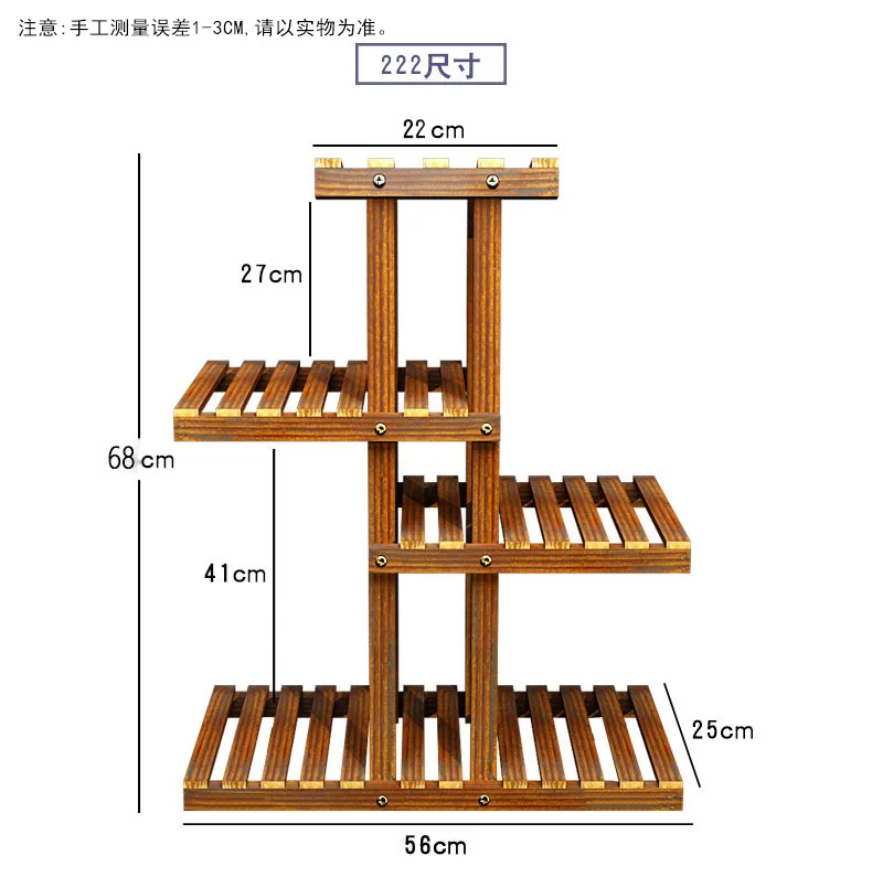 Wooden Plant Stand Holder Household Indoor Succulent Flower Display Stand Living Room Flower Pot Rack Bonsai Display Bench