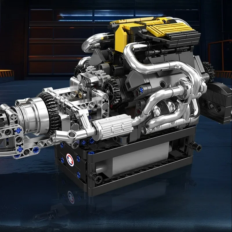 761pcs 10207 Supercar V8 Motor Simulatie Model Technische Bouwstenen Onderdelen Met Motor Aangedreven Auto Speelgoed Bricks Accessoire