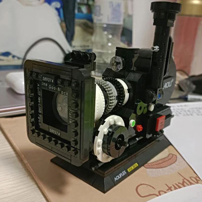 Objectif de caméra de cinéma numérique, jouet pour enfants, Machine de vidéo de film, modèle 3D, bricolage, Mini blocs de construction en briques