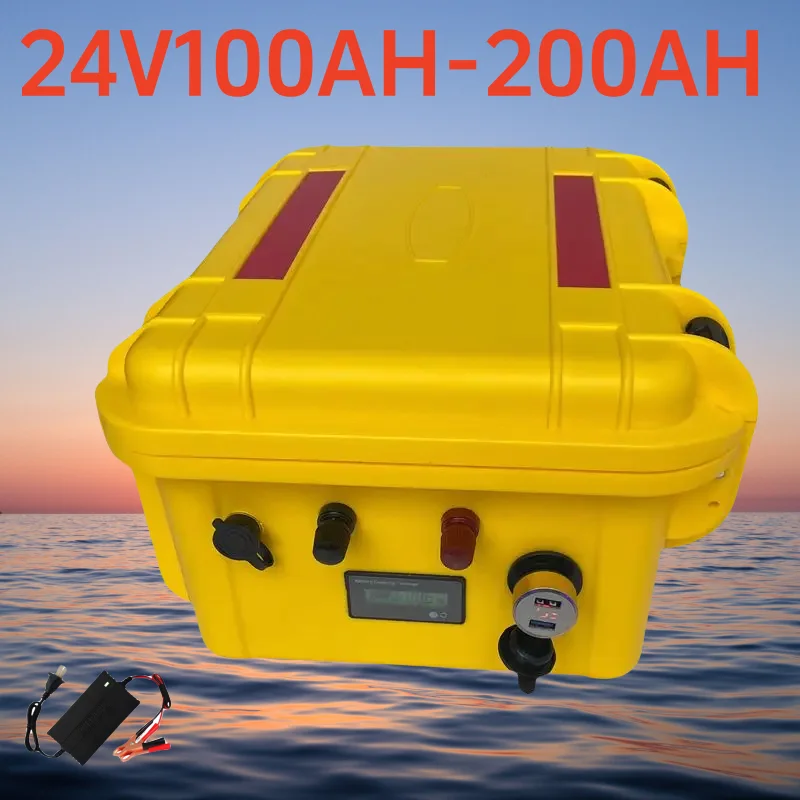 

Rechargeable 24V Lithium Li Ion Battery 50Ah-200Ah for Trolling Fishing Boat High Capacity 60Ah 80Ah 100Ah 120Ah 150Ah 200Ah