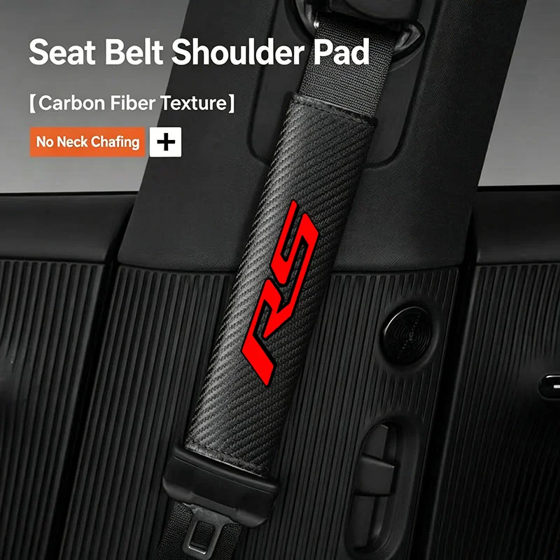 Automobile carbon fiber safety belt shoulder pad For Chevrolet RS Corvette Silverado Camaro Suburban Cruze Malibu car Accessorie