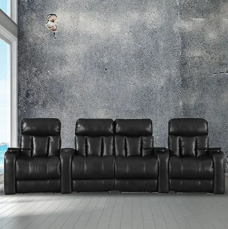 Leather electric private theater recliner home theater sofa