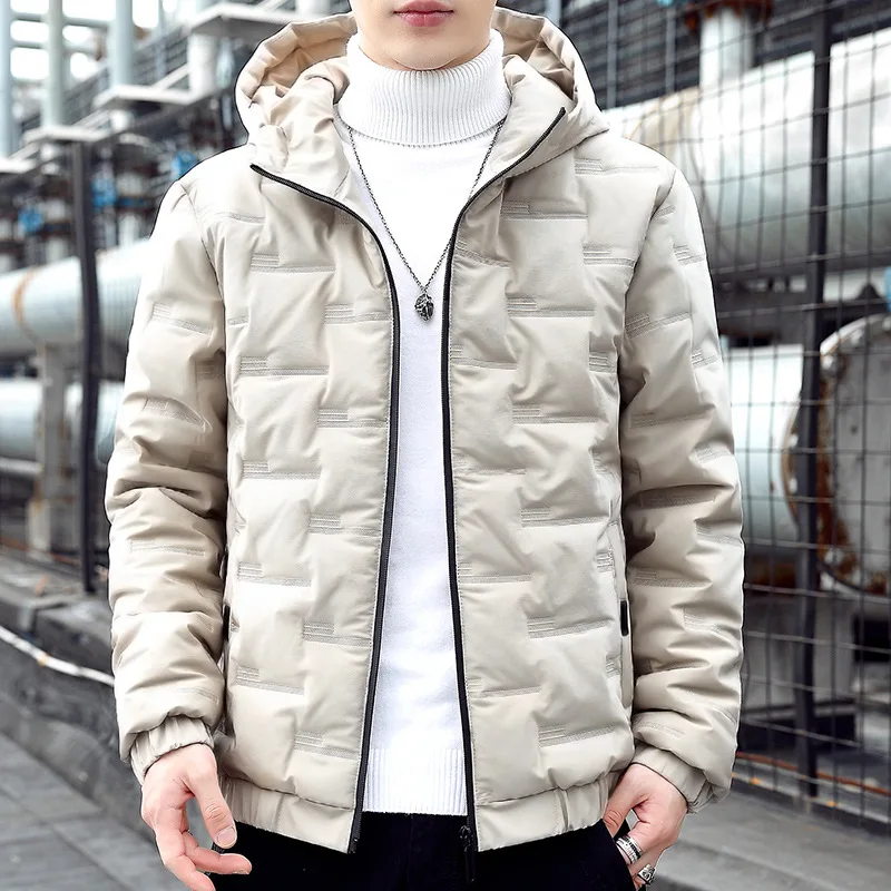

Winter Young Men's New Cotton Clothes Slim Fit Popular Men's Hooded Jacket Casual Versatile Models