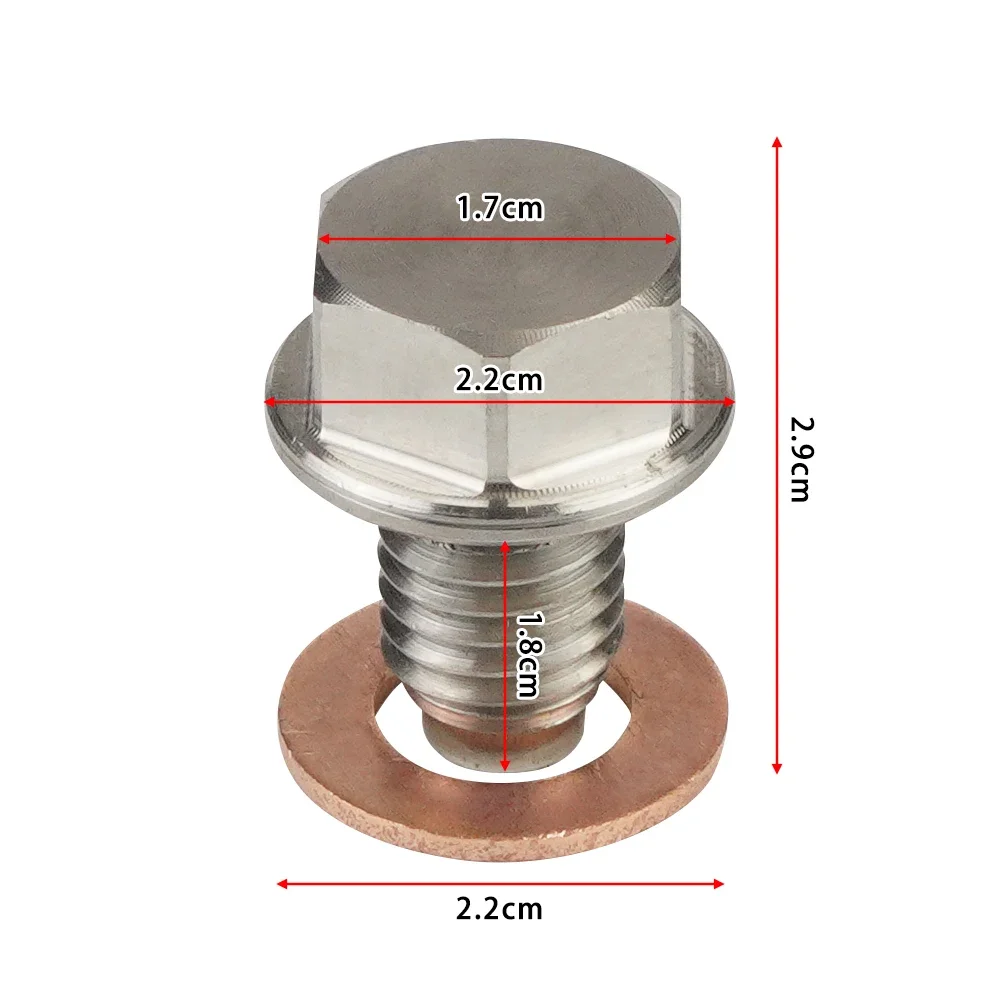 M12x 1,25 M14x 1,5 M16x 1,5 M18x 1,5 Edelstahl Magnetische Öl Ablauf Stecker Ölablasswanne Mutter Silber Auto teile Auto Zubehör