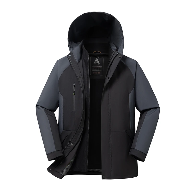 2024- New Fashion Casual Business One Dress Three Wear Windproof Waterproof Detachable High-density Ausli Hardshell Jacket