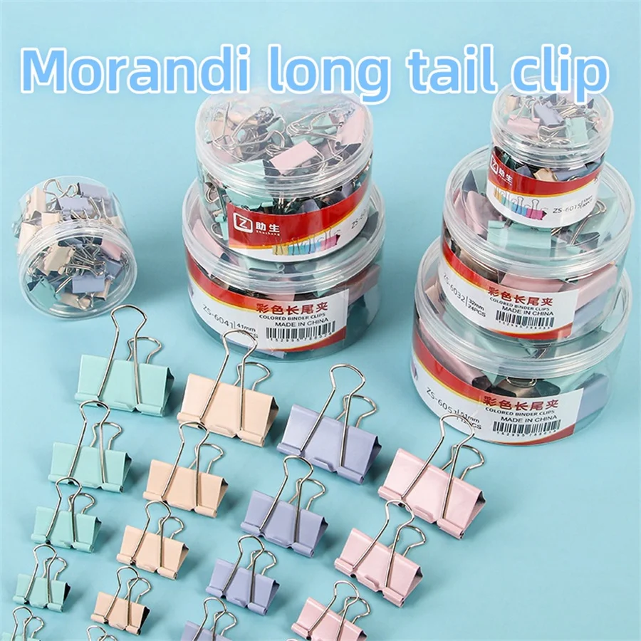 Colorful Metal Paper Clips High Quality Binder Clips Document Office School Stationery Binding Learning Supplies Free Shipping