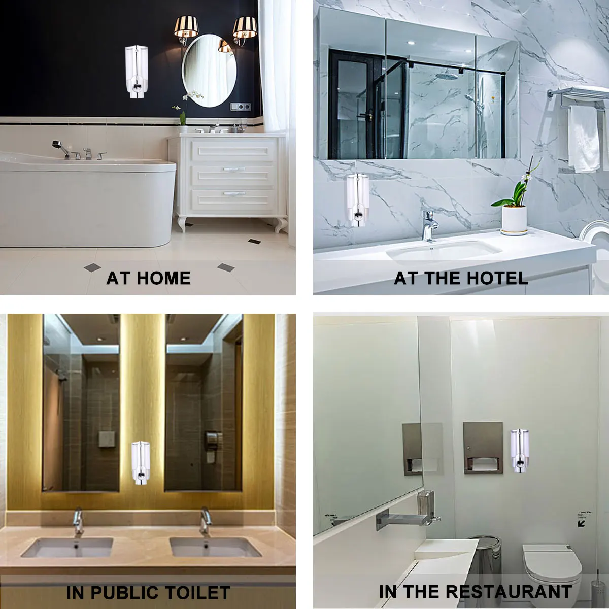 

1Pcs Wall-Mounted Soap Dispenser Eco-Friendly Refillable Container for Home Hotel Shampoo Gel Soap Dispenser for Wall