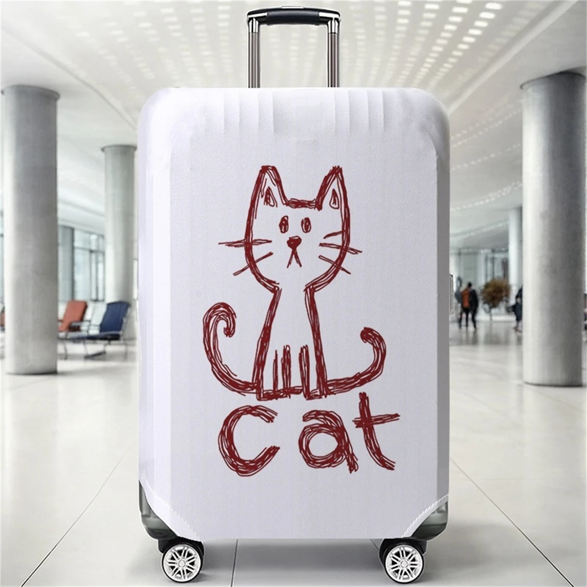 

Cat pattern luggage protection cover, suitable for 18-32 inch luggage covers, luggage handle gloves, travel accessories